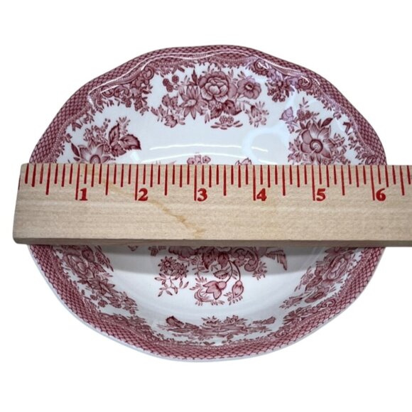 7 Red Parliament Premiere Original Manufacturers Asiatic Pheasants Cereal Bowls - Picture 12 of 13